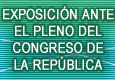 Exposición ante el Pleno del Congreso de la República