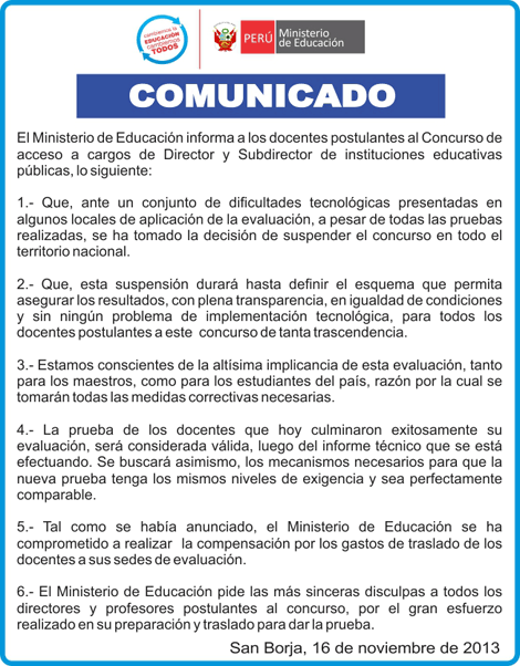 Comunicado