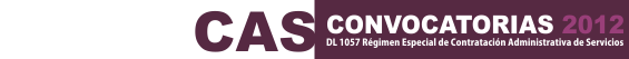 Convocatorias CAS 2012
